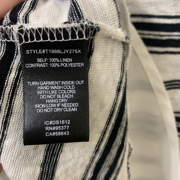 Sanctuary Lagenlook Linen Knit Tunic Top Stripes Layered Women’s Medium - Picture 12 of 12